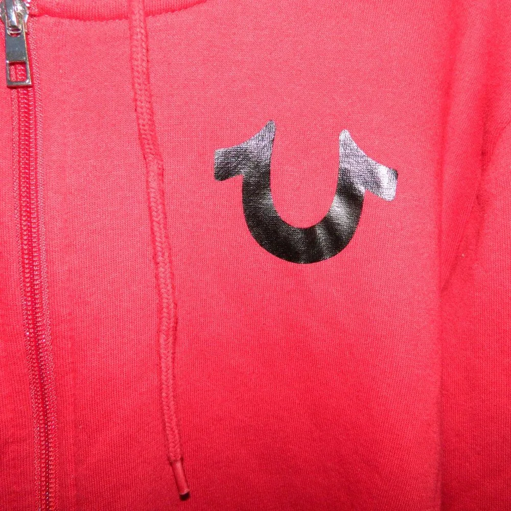 True Religion City Buddha Zip Up Hoodie Size L (VV-29)